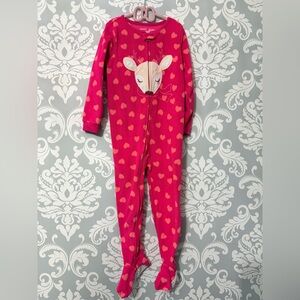 10/$25‎ • Carters Deer Heart Print Fleece Zip Footed Sleeper
